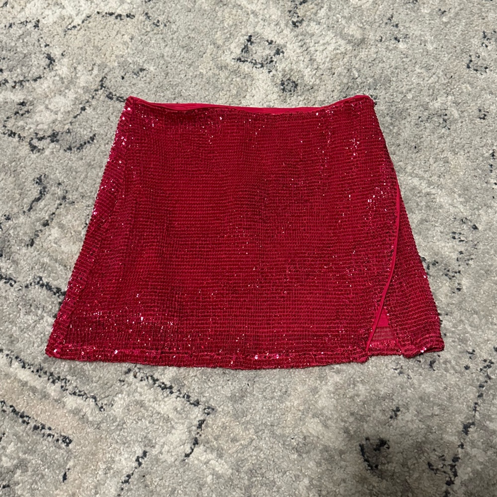 Pink sparkly mini skirt from Lovers and Friends size XS new with tags.